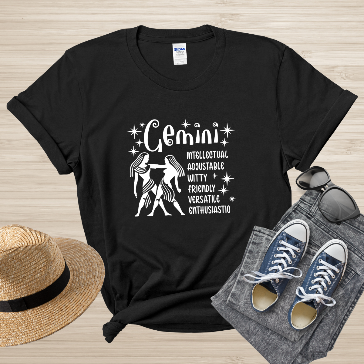 Gemini Zodiac T-Shirt, Astrology Shirt for Gemini, Horoscope Gift, Gemini Birthday, Gemini Season Gift, Perfect Gift for Gemini, Zodiac Tee