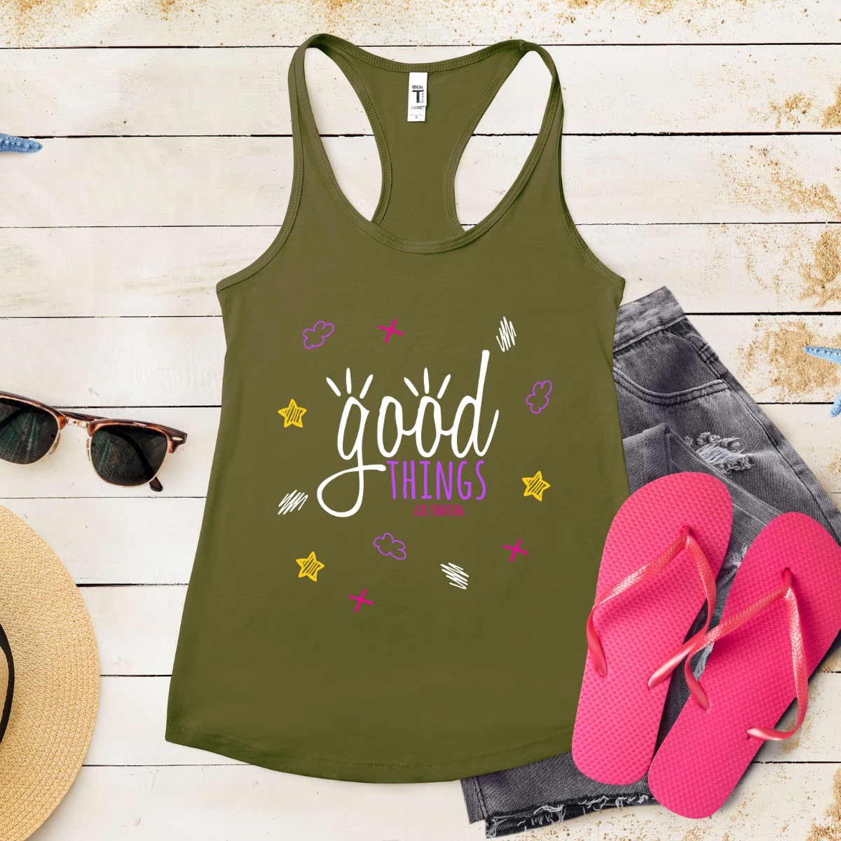 Good Things Are Coming - Women's Ideal Racerback Tank