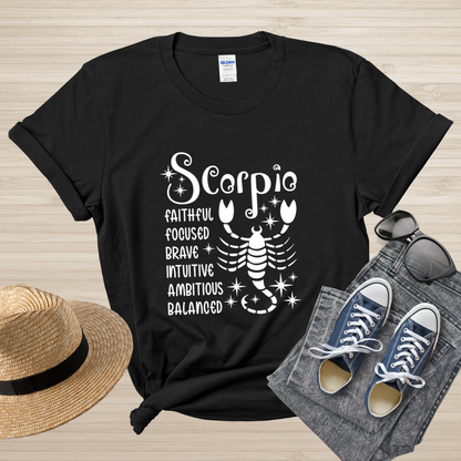 Scorpio Zodiac T-Shirt, Scorpio Astrology Shirt, Horoscope Gift, Scorpio Birthday, Scorpio Season Gift, Perfect Gift for Scorpio, Zodiac Tee