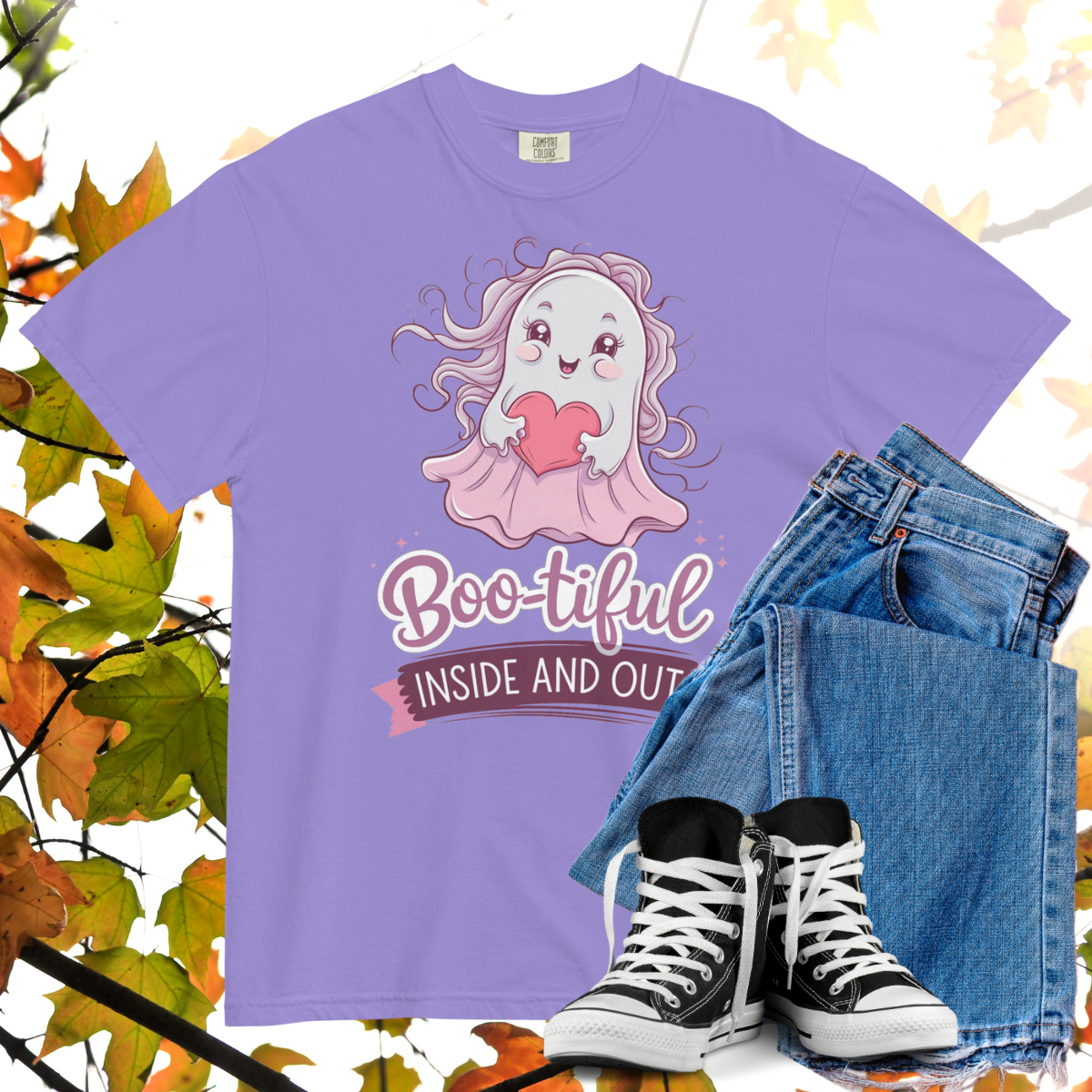 Boo-tiful Inside And Out Comfort Colors Heavyweight Halloween T-shirt