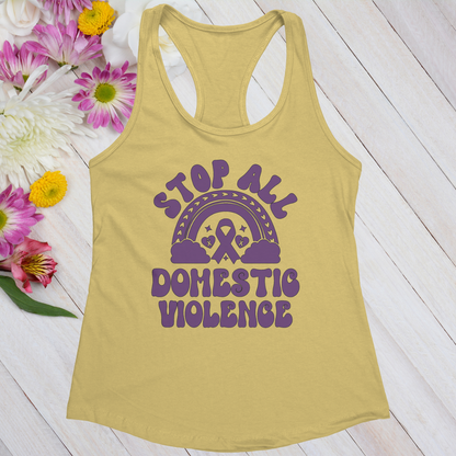 Stop All Domestic Violence Women's Ideal Racerback Tank