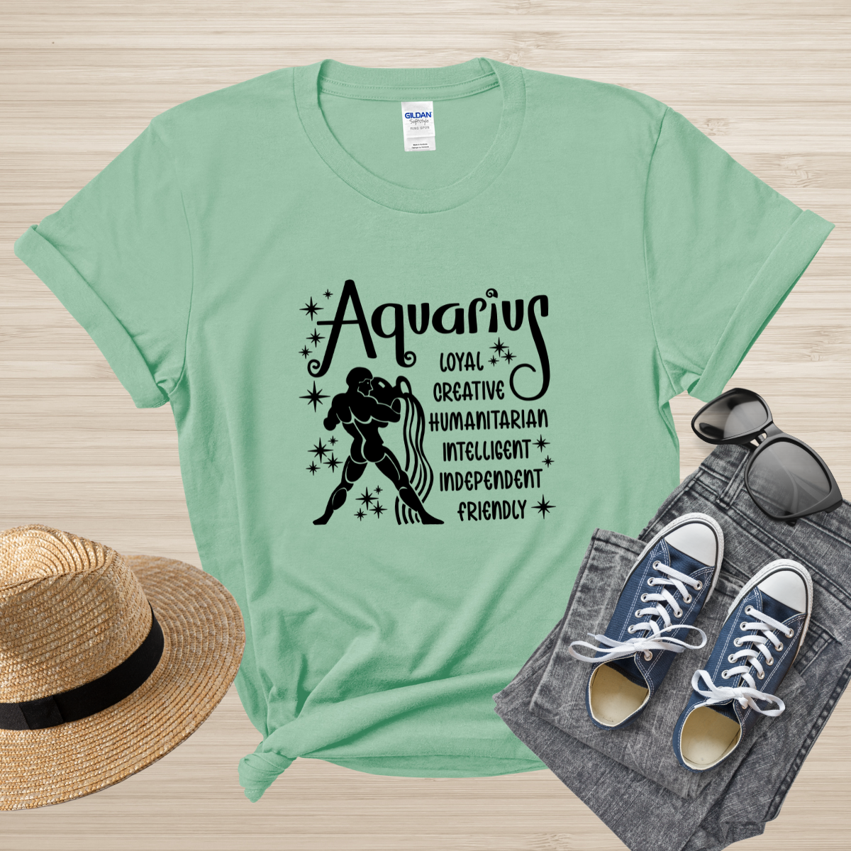 Aquarius Zodiac T-Shirt, Astrology Shirt for Aquarius, Horoscope Gift, Aquarius Birthday, Aquarius Season Gift, Aquarius Gift, Zodiac Tee