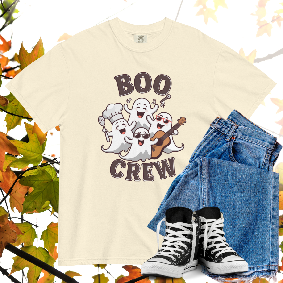 Boo Crew Comfort Colors Heavyweight Halloween T-shirt