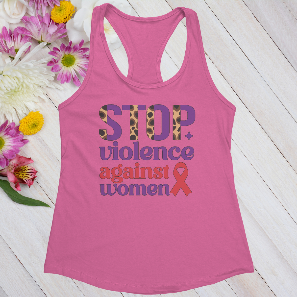 Stop Violence Against Women Women's Ideal Racerback Tank