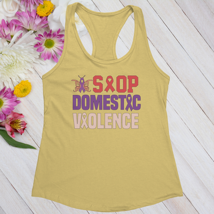 Stop Domestic Violence Women's Ideal Racerback Tank