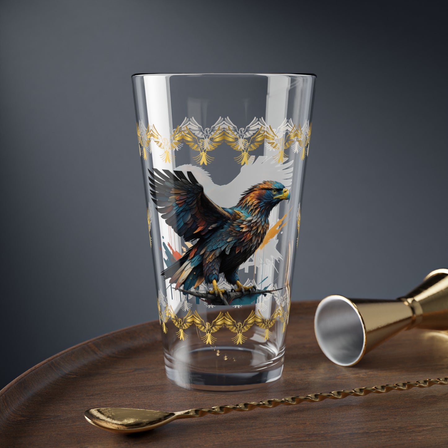 Soaring Eagle Triumph 16oz Eagle Pint Glass - Symbol of Strength, Resilience, and Mental Health Awareness