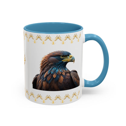 Feathers of Resilience: Eagle Accent Coffee Mug (11, 15oz)