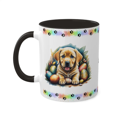 Yellow Lab - Eggstra-Adorable Easter Puppy Two-Tone Coffee Mug, 11oz