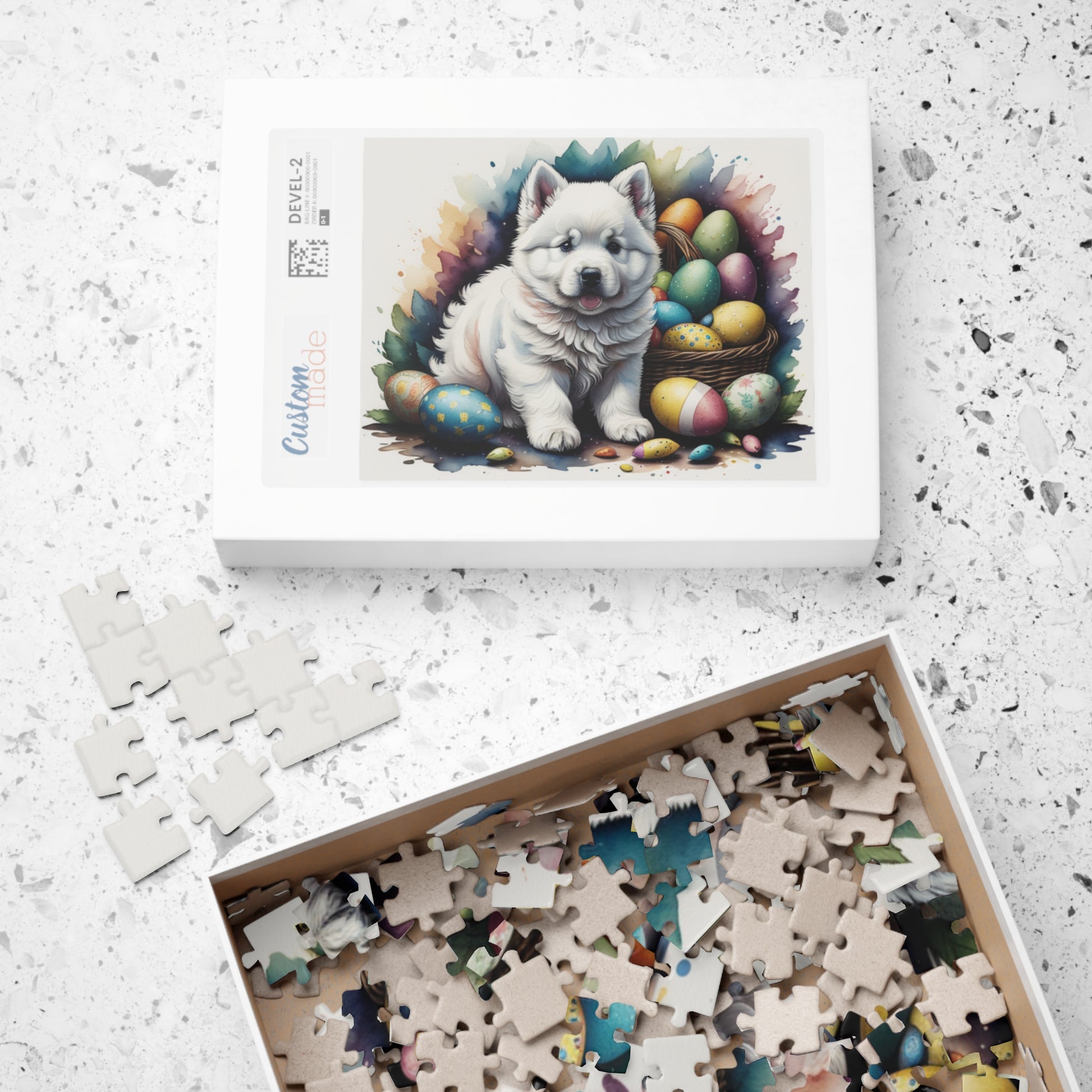 Samoyed - Hoppy Paws Easter Delight Mental Health Puzzle