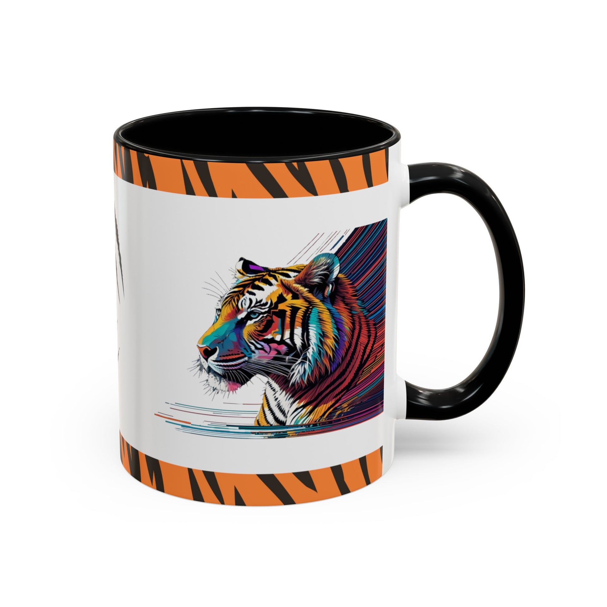 Bold Tiger Strides: Tiger Accent Coffee Mug (11, 15oz)