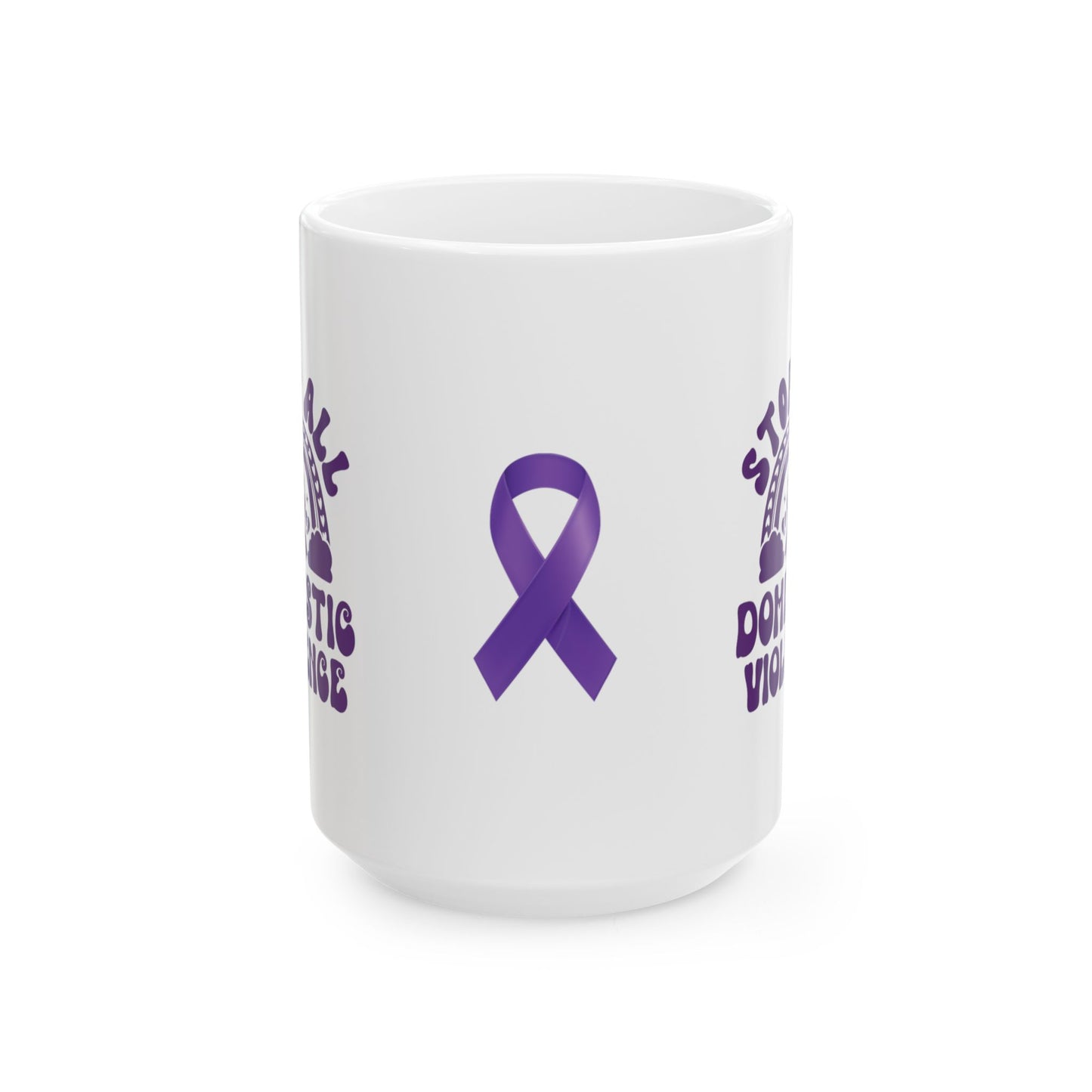 Stop All Domestic Violence Ceramic Mug, (11oz, 15oz)