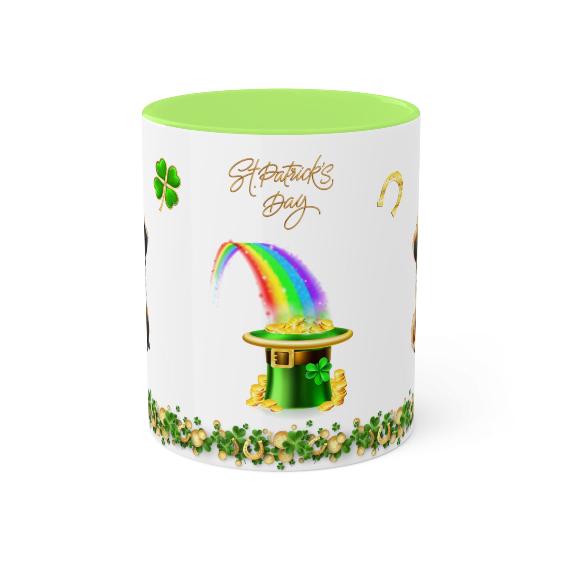 Pup-tastic Serenity - St. Patrick's Day Two-Tone Coffee Mug