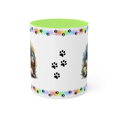 Cocker Spaniel - Eggstra-Adorable Easter Puppy Two-Tone Coffee Mug, 11oz