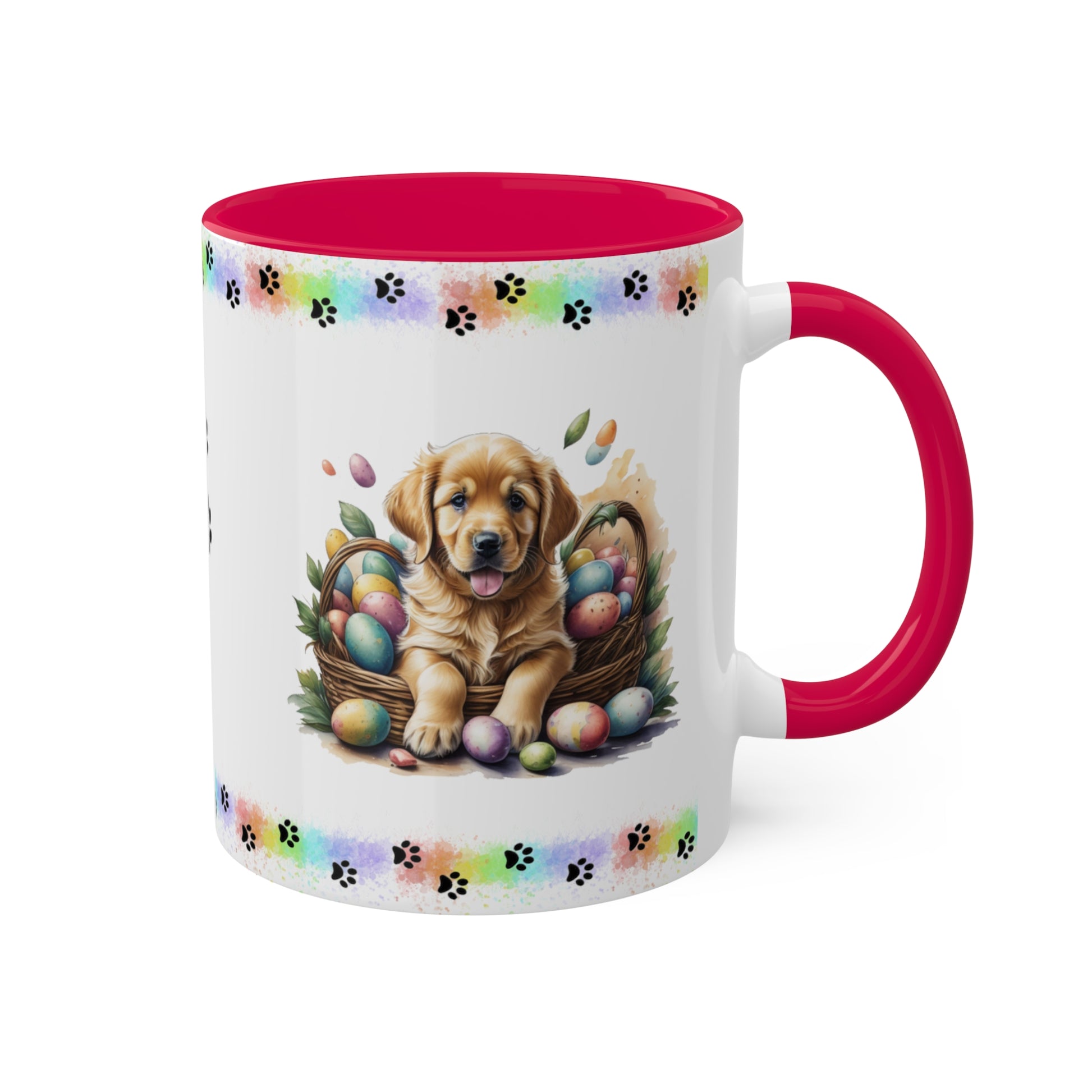 Golden Retriever - Eggstra-Adorable Easter Puppy Two-Tone Coffee Mug, 11oz