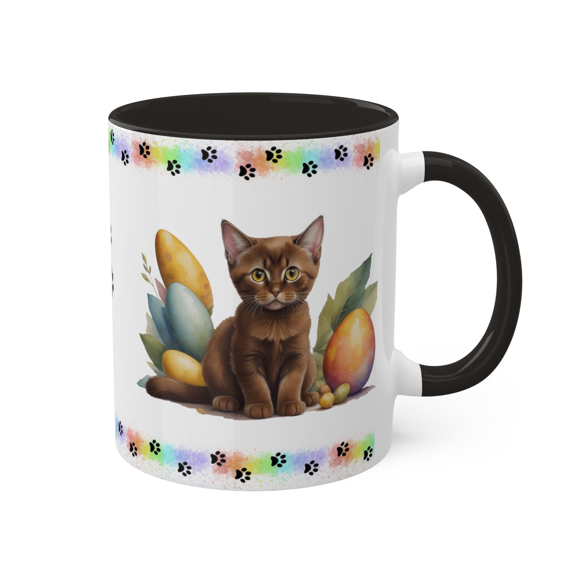 Burmese - Eggstra-Adorable Easter Kitten Two-Tone Coffee Mug, 11oz