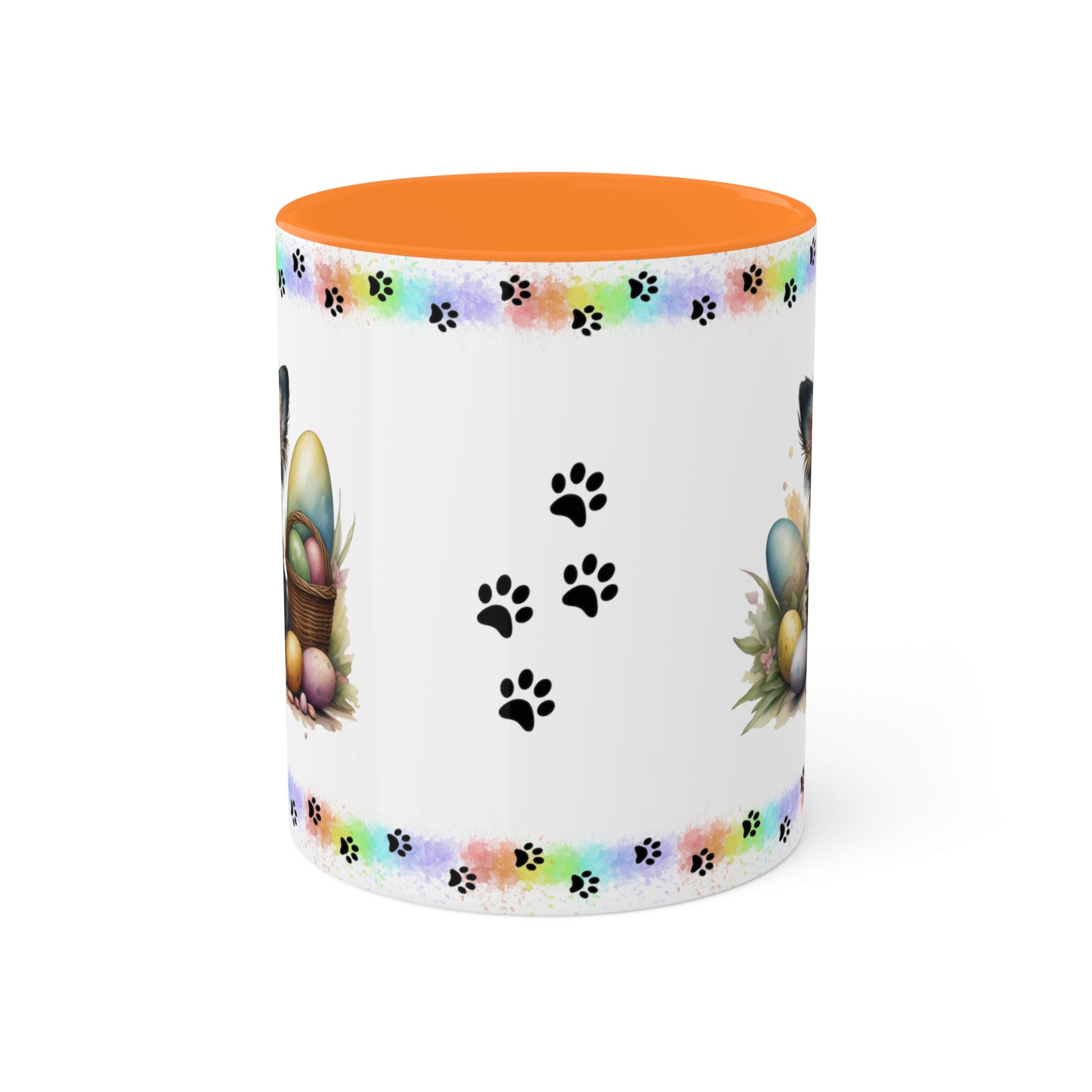 Papillon - Eggstra-Adorable Easter Puppy Two-Tone Coffee Mug, 11oz