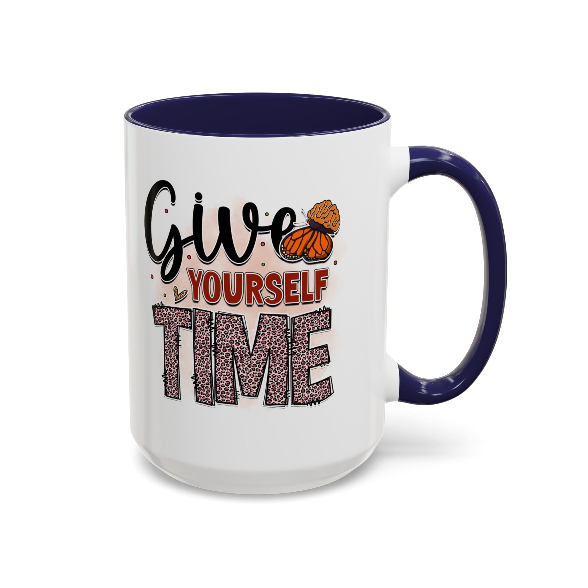 Give Yourself Time - Accent Coffee Mug (11, 15oz)