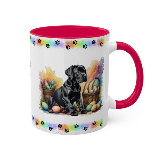 Great Dane - Eggstra-Adorable Easter Puppy Two-Tone Coffee Mug, 11oz