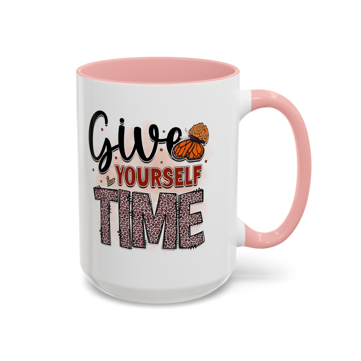 Give Yourself Time - Accent Coffee Mug (11, 15oz)