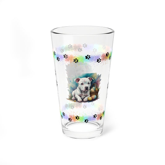 Pitbull - Pawsitively Joyful Easter Puppy - Pint Glass, 16oz