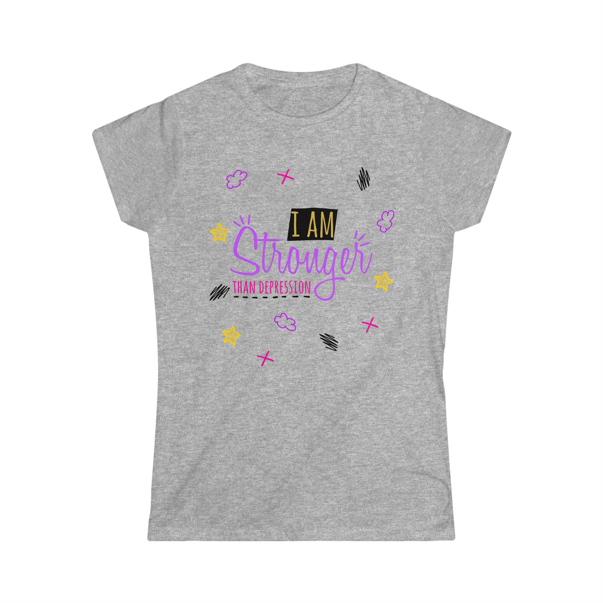 I Am Stronger Than Depression - Women's Softstyle Tee