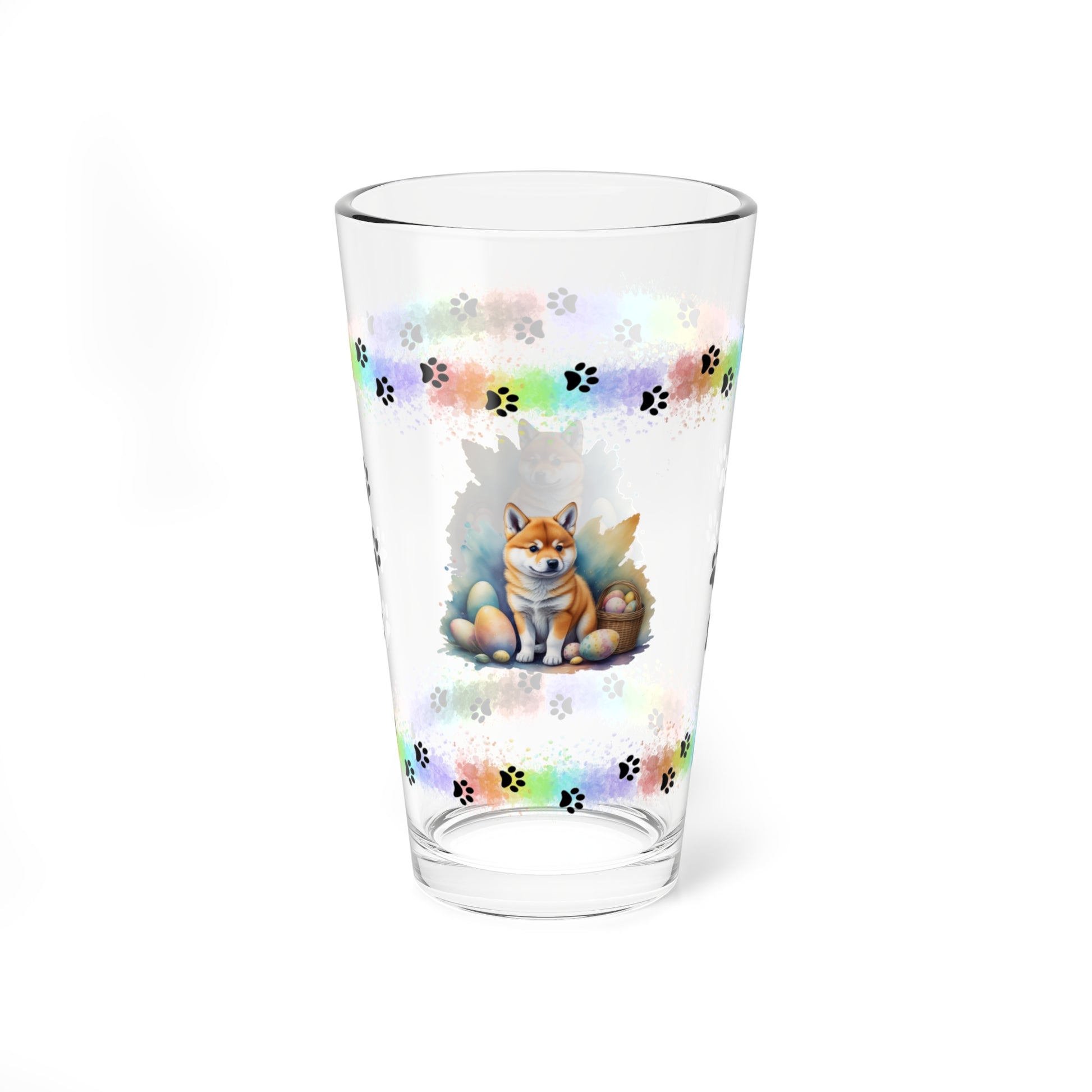 Shiba Inu - Pawsitively Joyful Easter Puppy - Pint Glass, 16oz