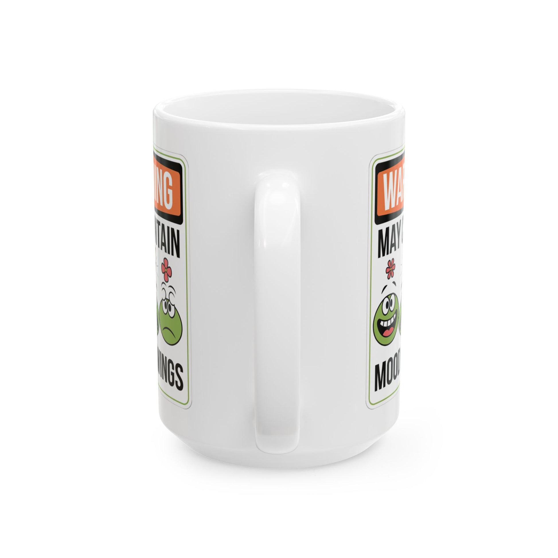 Warning May Contain Mood Swings  - Ceramic Mug, (11oz, 15oz)