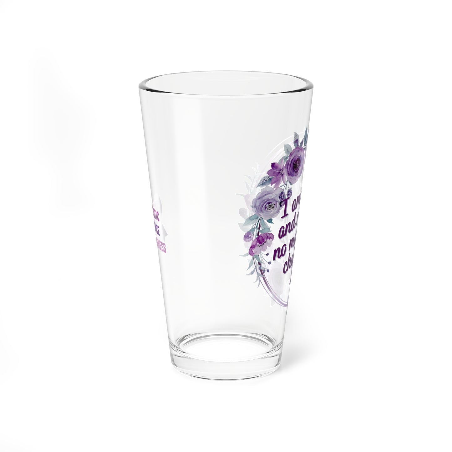 I am strong and resilient, no matter what challenges I face - Affirmation Pint Glass, 16oz