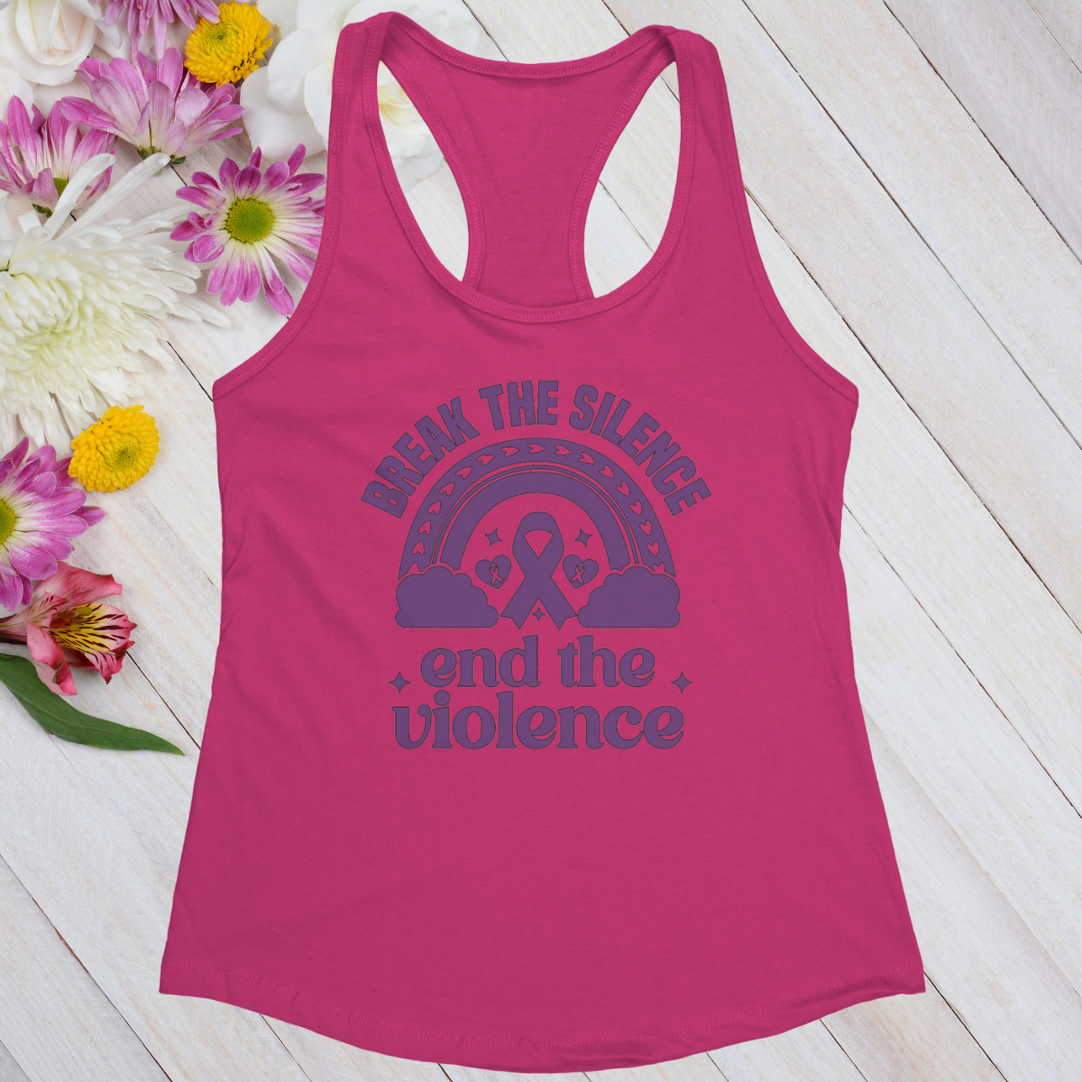 Break The Silence End The Violence Women's Ideal Racerback Tank