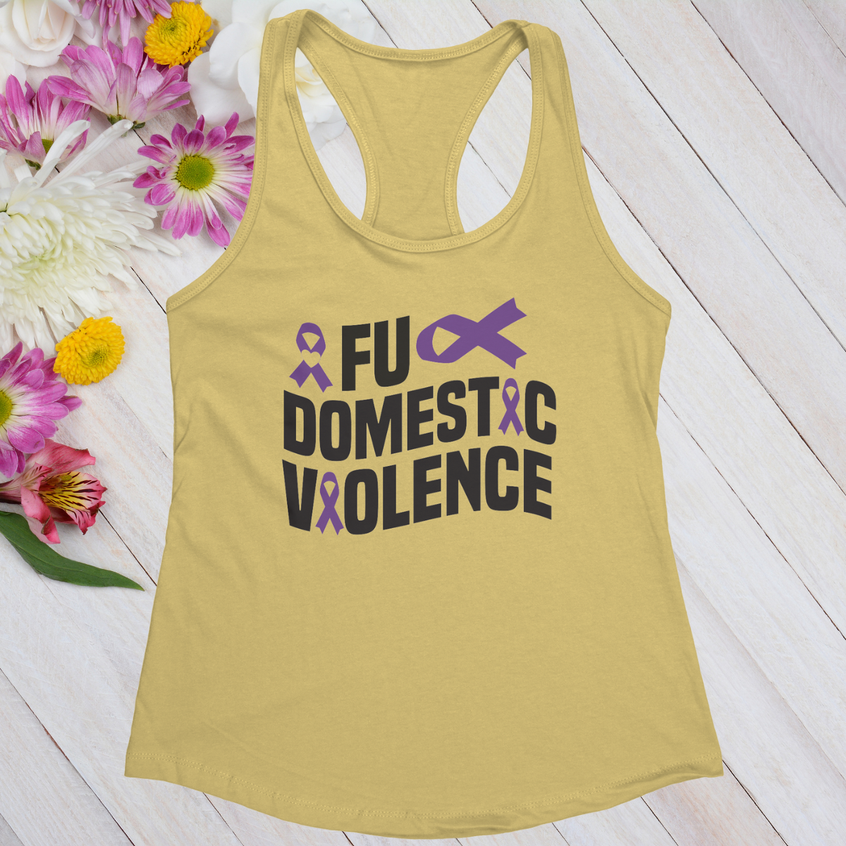 FU Domestic Violence Women's Ideal Racerback Tank