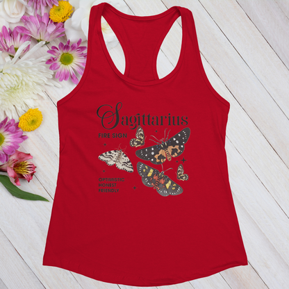 Sagittarius Butterfly Zodiac Women's Racerback Tank