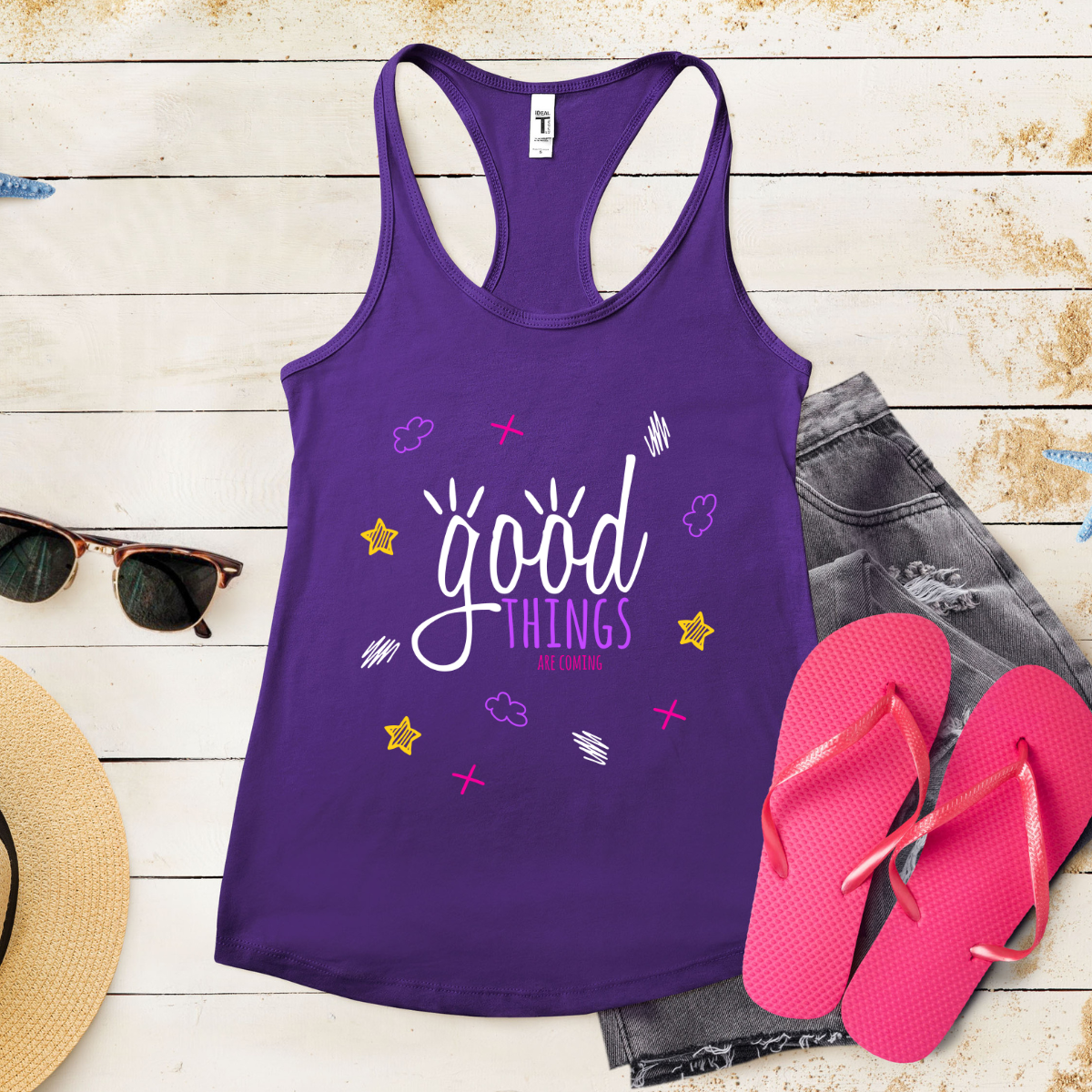 Good Things Are Coming - Women's Ideal Racerback Tank