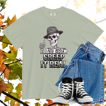 Creep It Real Comfort Colors Heavyweight Halloween T-shirt