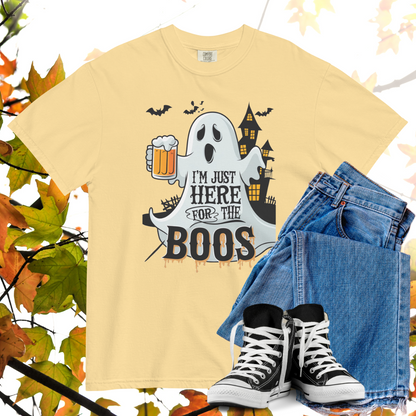 I'm Just Here For The Boos Comfort Colors Heavyweight Halloween T-shirt