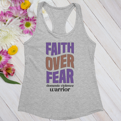 Faith Over Fear Women's Ideal Racerback Tank