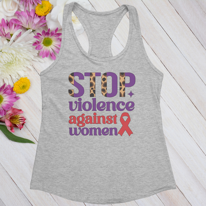 Stop Violence Against Women Women's Ideal Racerback Tank