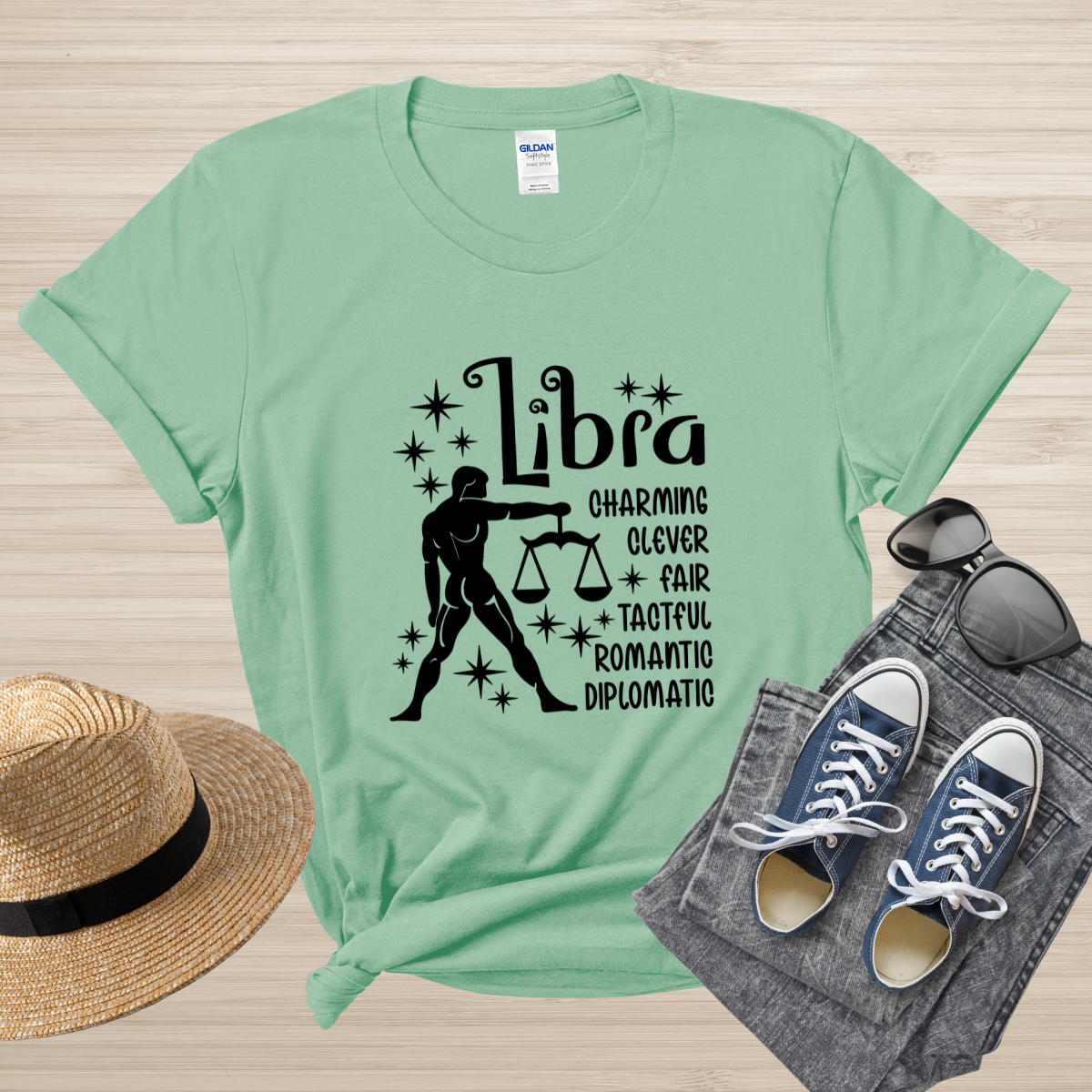 Libra Zodiac T-Shirt, Astrology Shirt for Libra, Horoscope Gift, Libra Birthday, Libra Season Gift, Perfect Gift for Libra, Zodiac Sign Tee