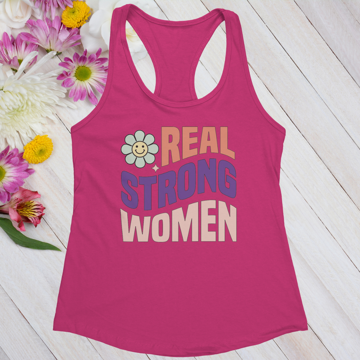 Real Strong Women Women's Ideal Racerback Tank