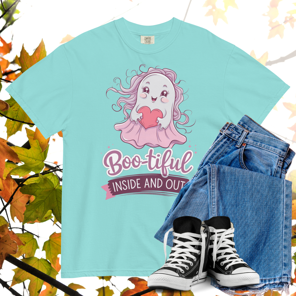 Boo-tiful Inside And Out Comfort Colors Heavyweight Halloween T-shirt