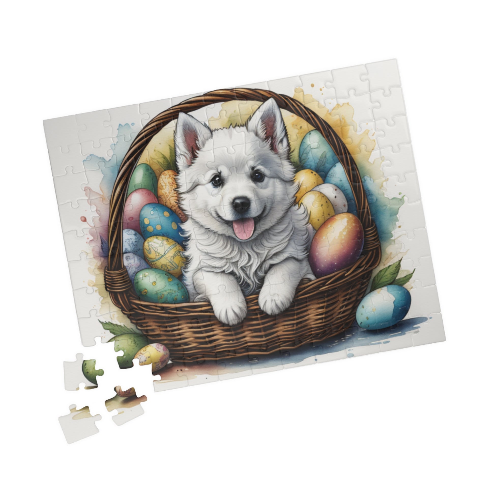 American Eskimo - Hoppy Paws Easter Delight Mental Health Puzzle