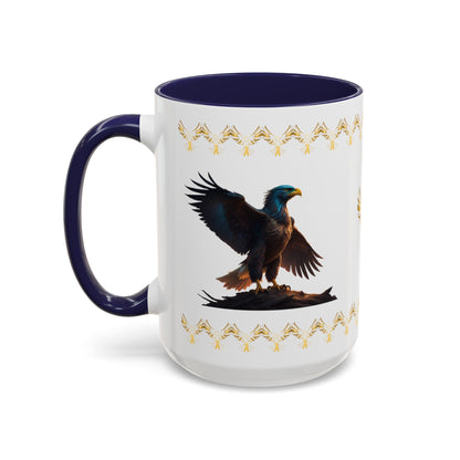 Wingspan of Strength: Eagle Accent Coffee Mug (11, 15oz)