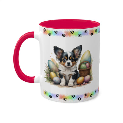 Papillon - Eggstra-Adorable Easter Puppy Two-Tone Coffee Mug, 11oz