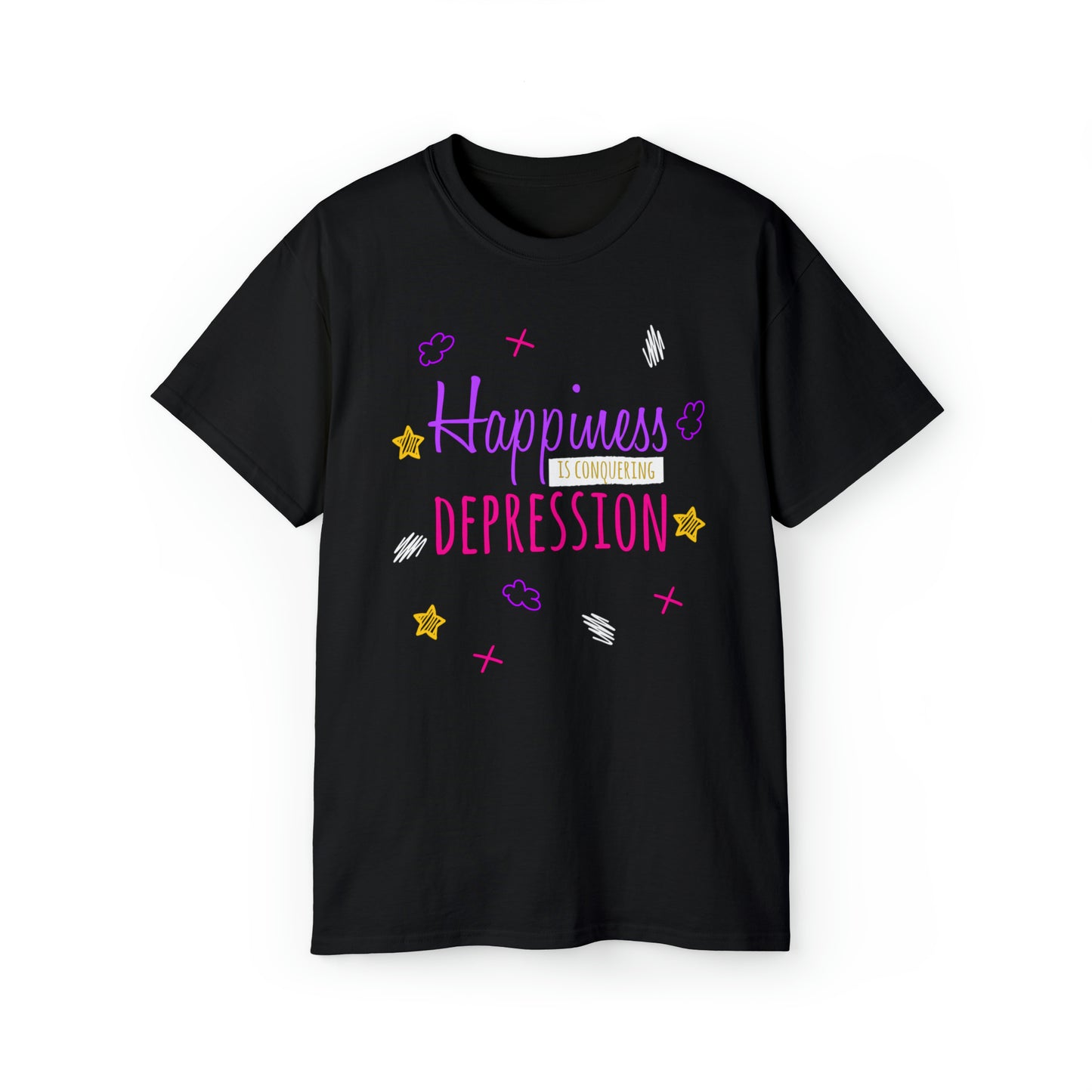 Happiness Is Conquering Depression - Unisex Ultra Cotton Tee