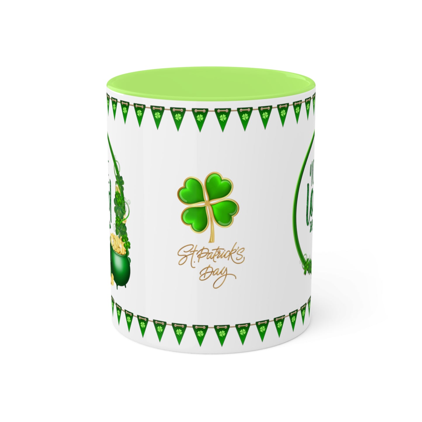 You Are Loved - Inspirational St. Patrick's Day Two-Tone Coffee Mug