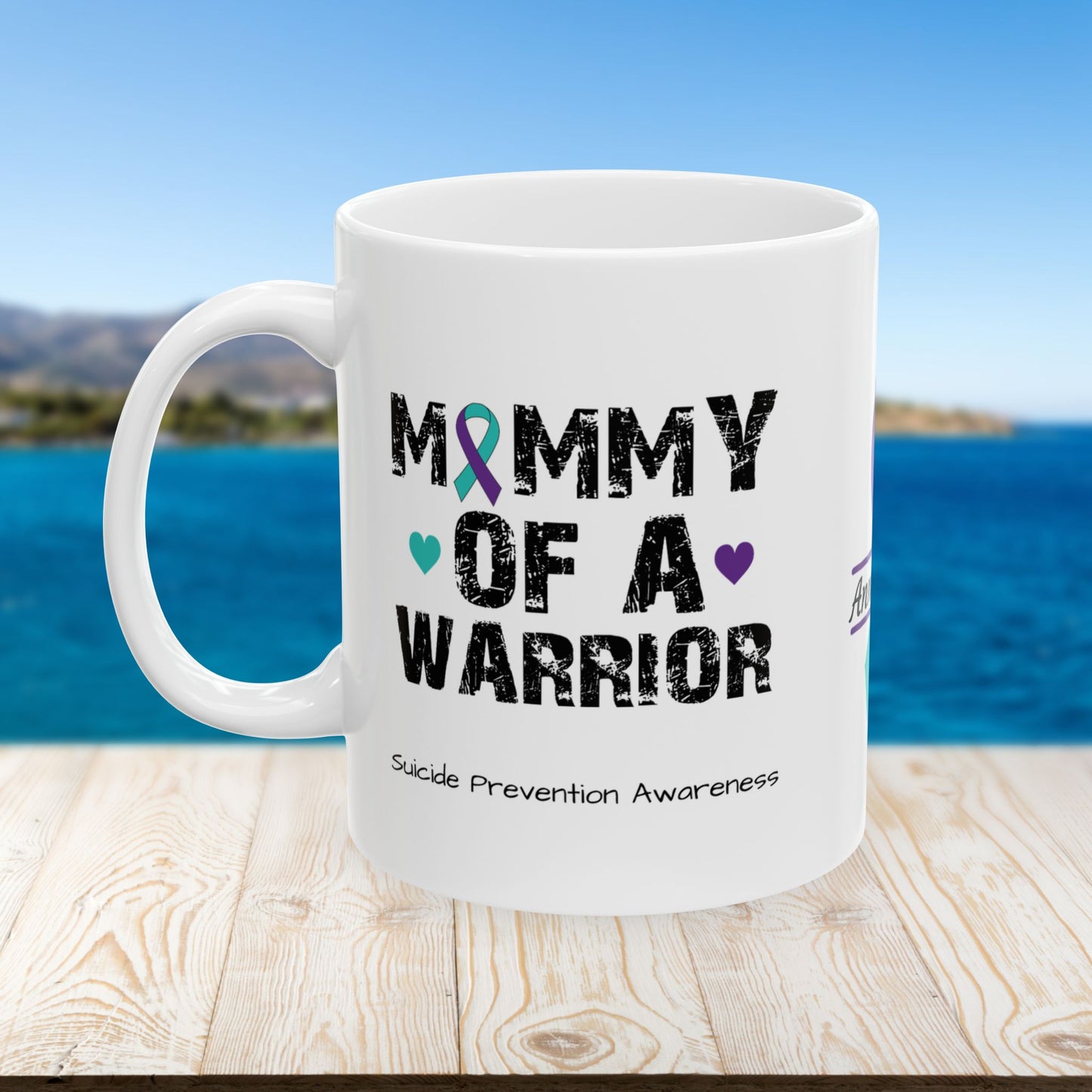 Mommy of a Warrior - Personalized Suicide Prevention Awareness Gift, Empowerment and Resilience Ceramic Mug, Support for Survivors