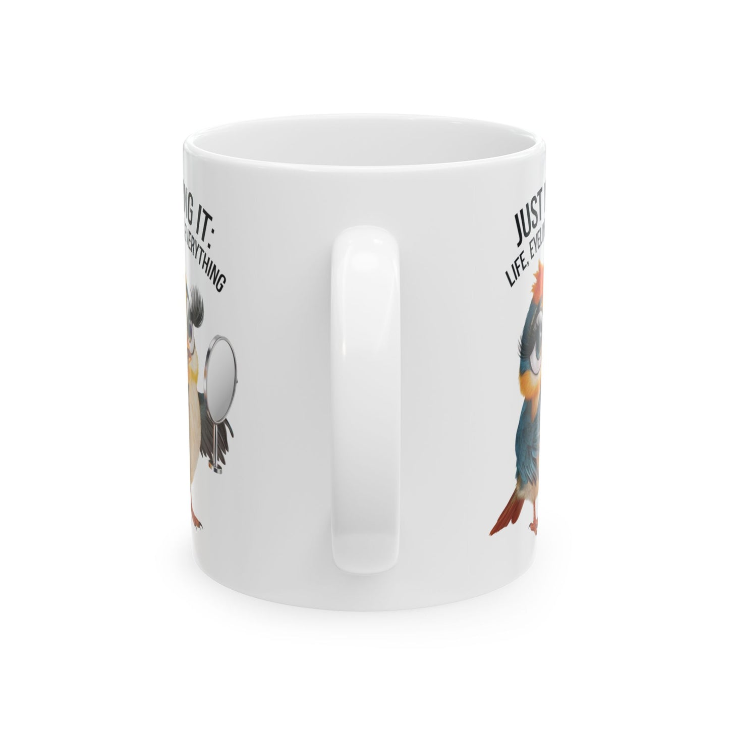 Just Wing It: Life, Eyeliner, Everything  - Ceramic Mug, (11oz, 15oz)