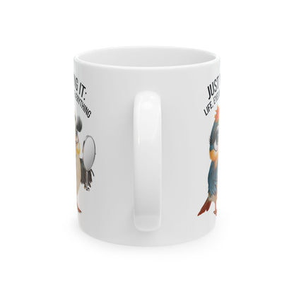 Just Wing It: Life, Eyeliner, Everything  - Ceramic Mug, (11oz, 15oz)