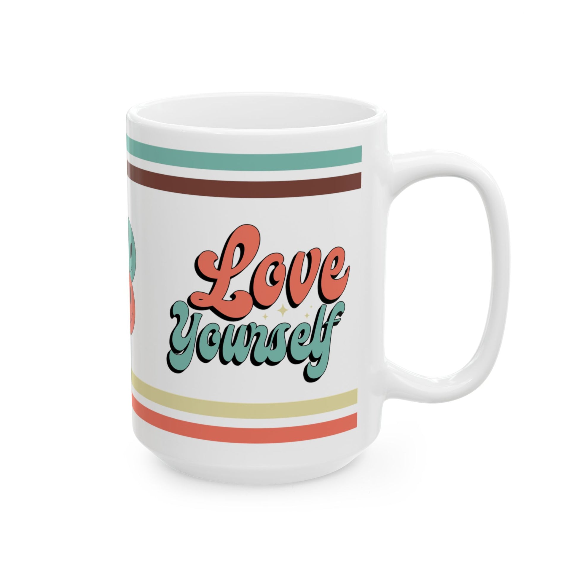 Love Yourself Retro Ceramic Mug, (11oz, 15oz)