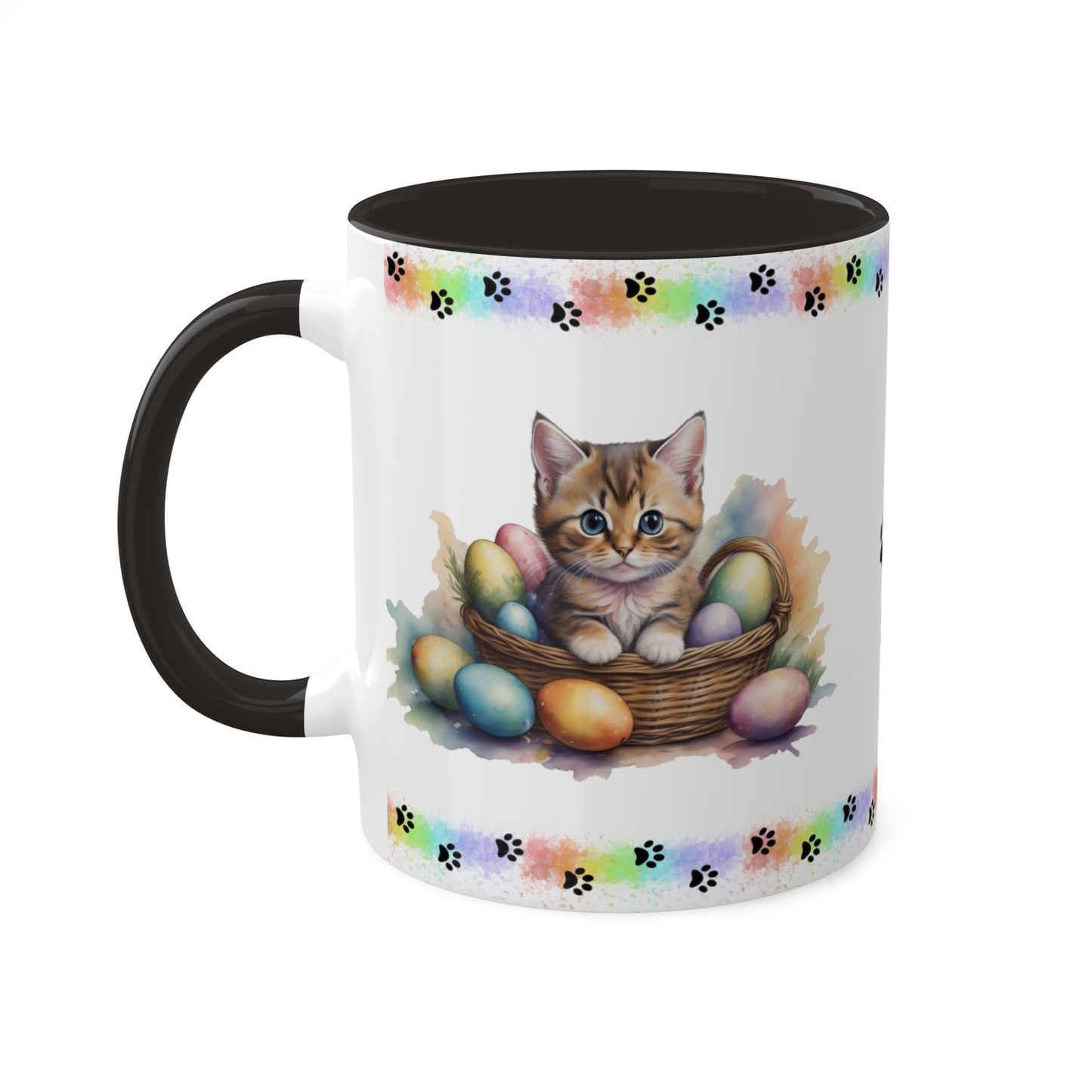 Munchkin - Eggstra-Adorable Easter Kitten Two-Tone Coffee Mug, 11oz