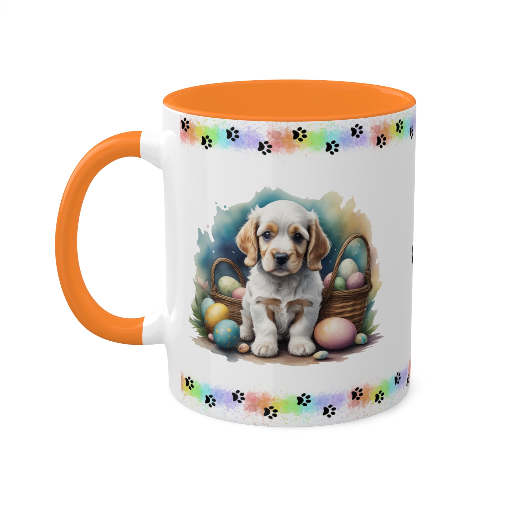 Cocker Spaniel - Eggstra-Adorable Easter Puppy Two-Tone Coffee Mug, 11oz